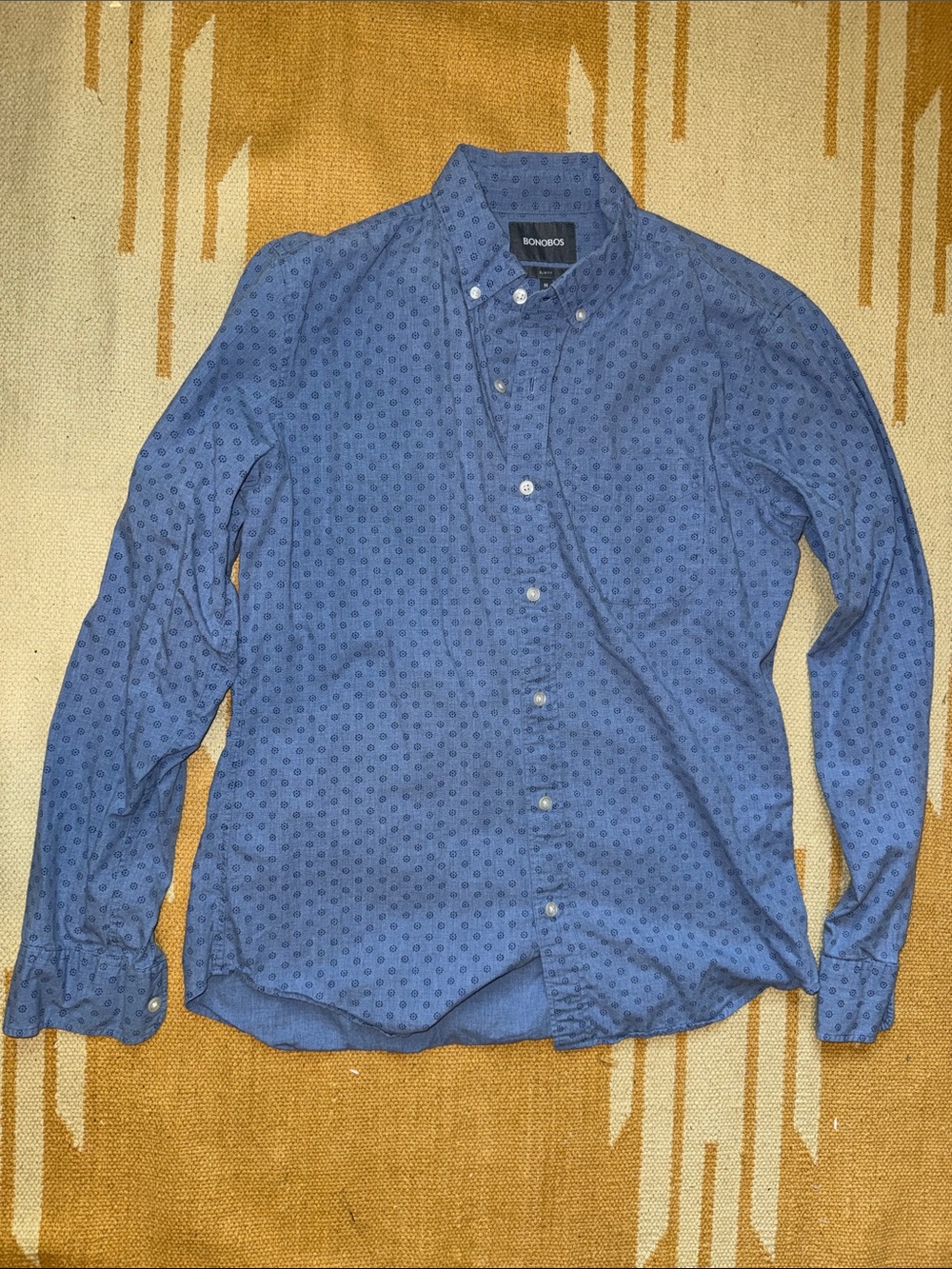 Bonobos Blue Micro-Print Button-Down Shirt